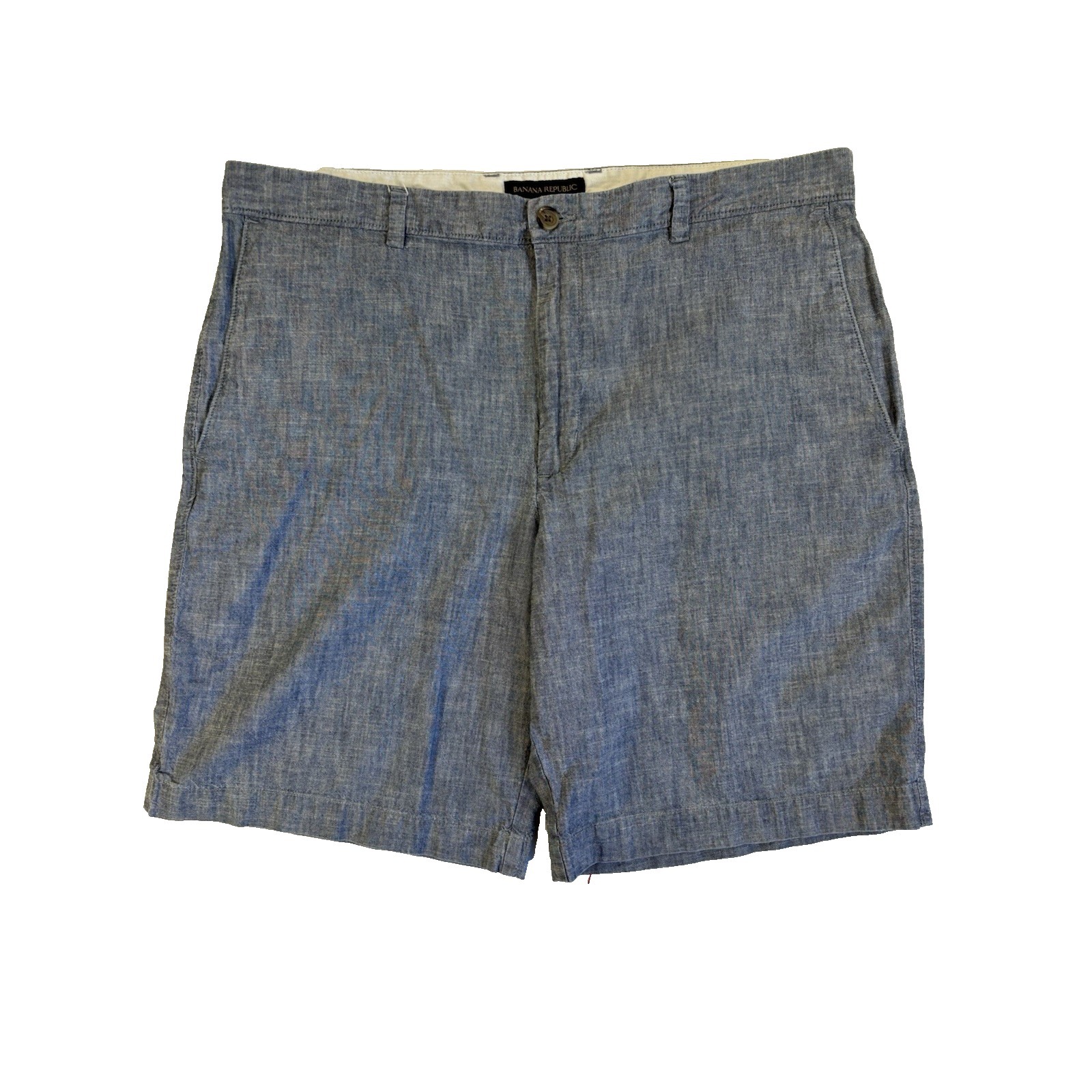 Banana Republic Men's 38 Blue Chambray Shorts Resort Vacation Travel Casual